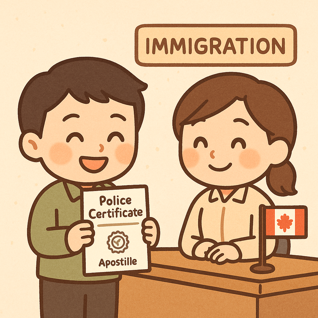 급행 변경에도 신속했던 RCMP 아포스티유! 